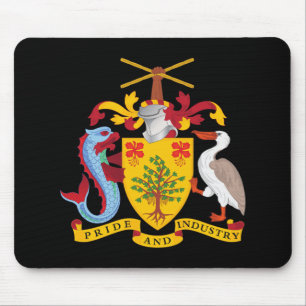 Barbados Landeswappen Symbol Emblem Flagge Mousepad