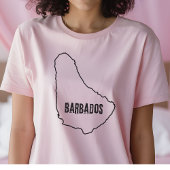 Barbados Landkarte Shirt Barbadian Line T - Shirt