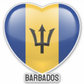 Barbados Liebe Aufkleber (Vorderseite)