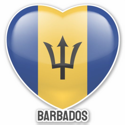 Barbados Liebe Aufkleber (Vorderseite)