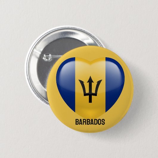 Barbados Liebe Button (Vorne & Hinten)