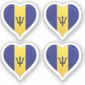 Barbados-Liebe-Flaggenstempel Aufkleber (Vorderseite)