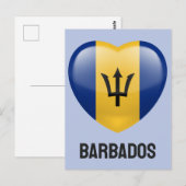 Barbados Liebe Postkarte (Vorne/Hinten)