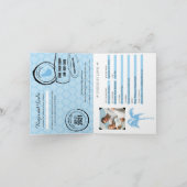 Barbados Light Blue Wedding Passport Einladung (Innenseite)