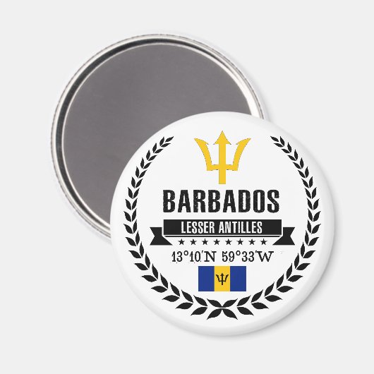 Barbados Magnet (Vorderseite/Rückseite)