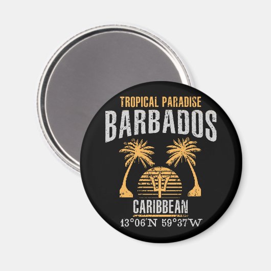 Barbados Magnet (Vorderseite/Rückseite)