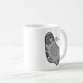 Barbados MandaLa Karte Kaffeetasse (VorderseiteRechts)