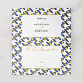 BARBADOS maßgeschneiderte Hochzeitsfeier Platzkarte (Außenseite Aufgefaltet)