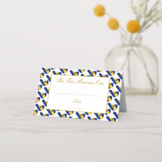 BARBADOS maßgeschneiderte Hochzeitsfeier Platzkarte (Vorderseite)