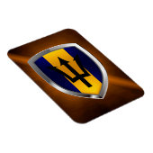 Barbados Mettalic Emblem Magnet (Rechte Seite)