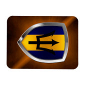 Barbados Mettalic Emblem Magnet (Horizontal)