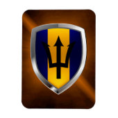 Barbados Mettalic Emblem Magnet (Vertikal)