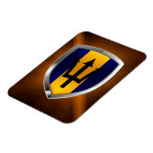Barbados Mettalic Emblem Magnet (Linke Seite)