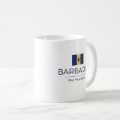 Barbados Minimalist | Täglicher Stolz Kaffeetasse (VorderseiteRechts)