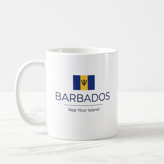 Barbados Minimalist | Täglicher Stolz Kaffeetasse (Links)