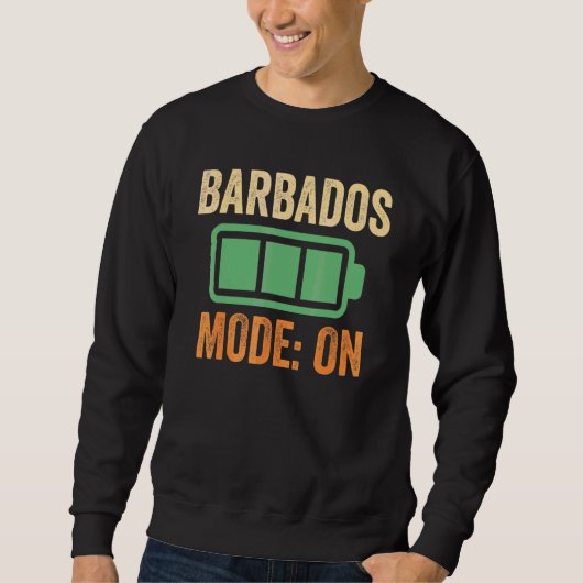 Barbados-Modus auf Batterie-Design Sweatshirt (Vorderseite)