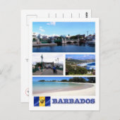 Barbados - Mosaik - Postkarte (Vorne/Hinten)