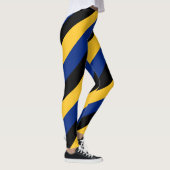 Barbados National Flag Colors Diagonal gestreift Leggings (Rechts)