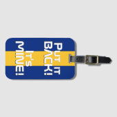 Barbados National Flag Funny Patriotic Gepäckanhänger (Vorderseite (Horizontal))