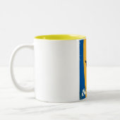 Barbados Nationales Fahnenposter Zweifarbige Tasse (Links)