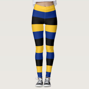 Barbados Nationalflagge Farben Horizontal Gestreif Leggings