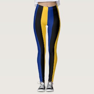 Barbados Nationalflagge Farben Vertikal Gestreift Leggings