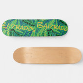 Barbados Nationalstolz Wordcloud Skateboard (Horizontal)