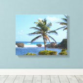 Barbados, Ozean, Palmen, High-Definition-Foto Leinwanddruck (Insitu (Holzboden))