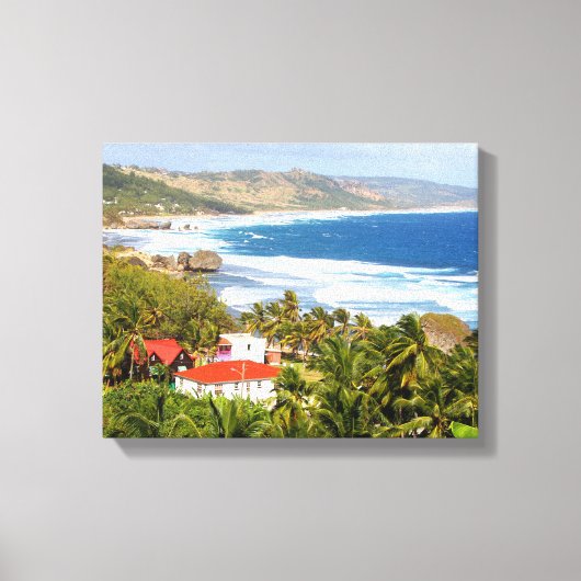 Barbados, Ozean, Strand, Tropen, Leinwand (Vorderseite)