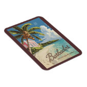 Barbados Painterly Travel Art Vintag Magnet (Rechte Seite)
