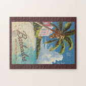 Barbados Painterly Travel Art Vintag Puzzle (Horizontal)
