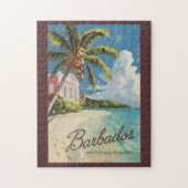 Barbados Painterly Travel Art Vintag Puzzle (Vertikal)