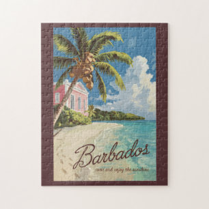 Barbados Painterly Travel Art Vintag Puzzle
