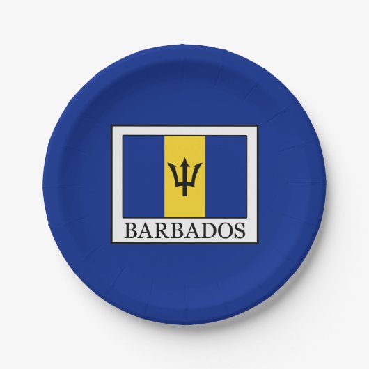 Barbados Pappteller (Vorderseite)