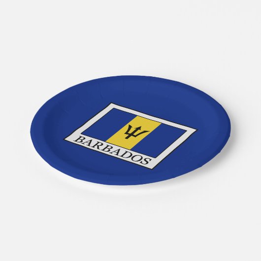 Barbados Pappteller (Schrägansicht)