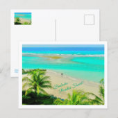 BARBADOS--PARADIES GEFUNDEN! WUNDERSCHÖNE STRANDSZ POSTKARTE (Vorne/Hinten)