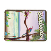 Barbados Parrot Landscape Reiseplakat Magnet (Horizontal)