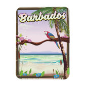Barbados Parrot Landscape Reiseplakat Magnet (Vertikal)