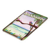 Barbados Parrot Landscape Reiseplakat Magnet (Linke Seite)