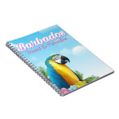 Barbados Parrot Reiseplakat Notizblock (Rechte Seite)
