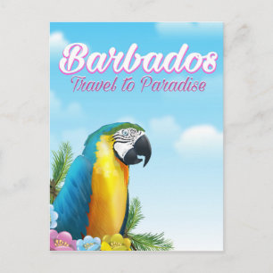Barbados Parrot Reiseplakat Postkarte