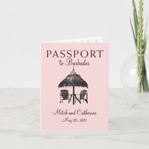Barbados Passport Hochzeit Einladung