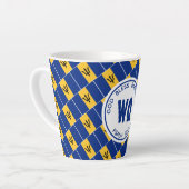 BARBADOS Patriotic Customizable Bajan Milchtasse (Linke Ecke)