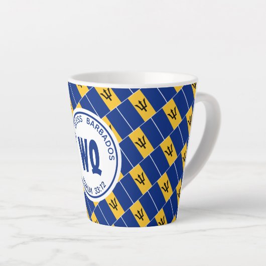 BARBADOS Patriotic Customizable Bajan Milchtasse (Rechte Ecke)