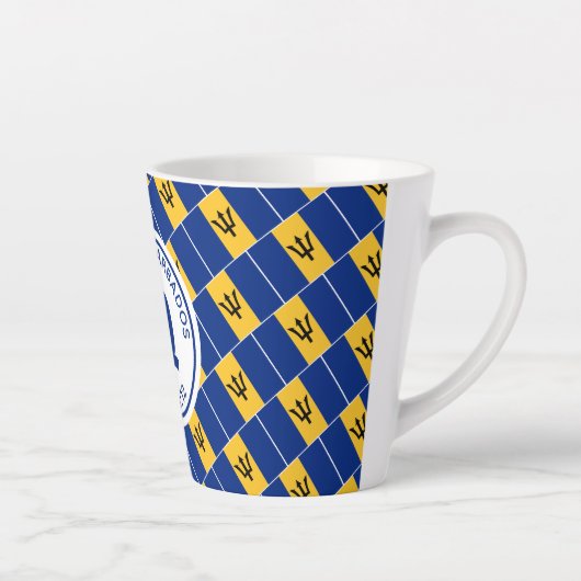 BARBADOS Patriotic Customizable Bajan Milchtasse (Rechts)