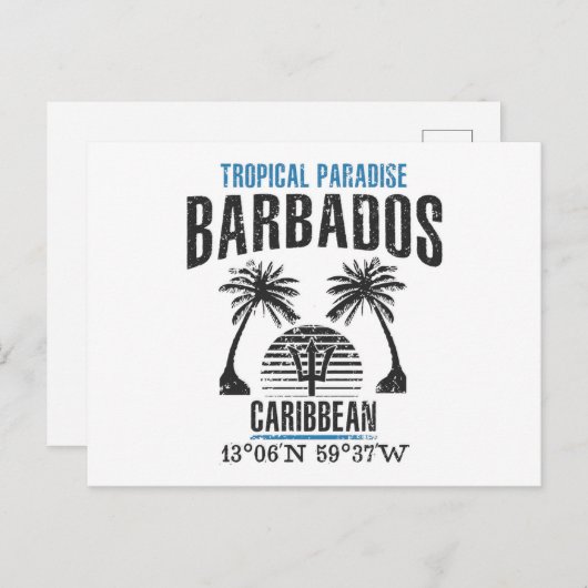 Barbados Postkarte (Vorne/Hinten)
