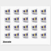 Barbados Pride X Flag Quadratischer Aufkleber (Blatt)