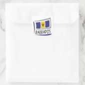 Barbados Pride X Flag Quadratischer Aufkleber (Tasche)