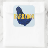 Barbados Quadratischer Aufkleber (Tasche)