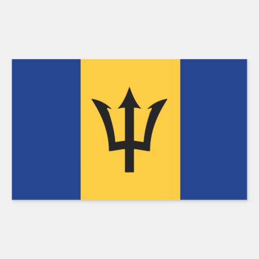 BARBADOS RECHTECKIGER AUFKLEBER (Vorderseite)